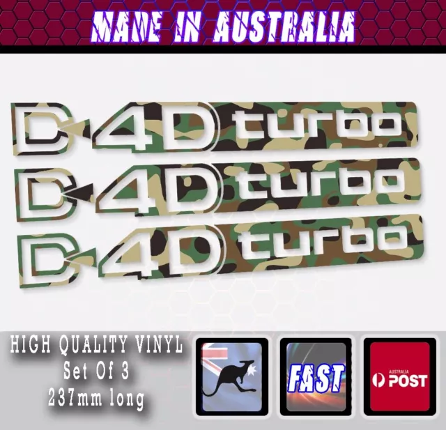 D4D Turbo Sticker Decal fit toyota  - Highest Quality CAMO Vinyl UV Rated