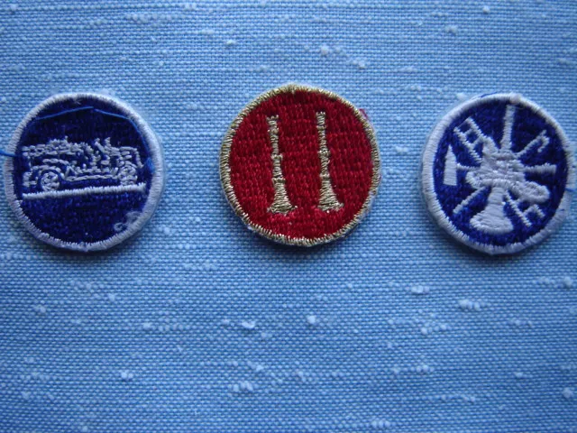 Three Fire Department Embroidered Collar Patches