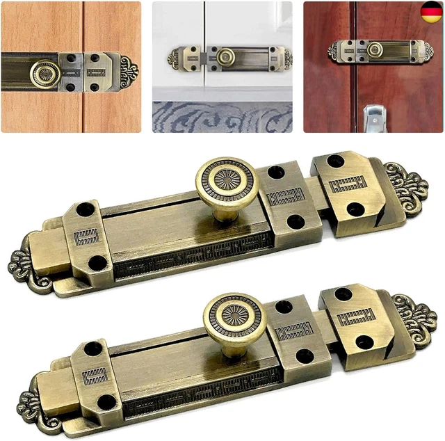 4 Stück Türriegel Außen, Riegelschloss, Schlossr Produktbild-Vorschau 11