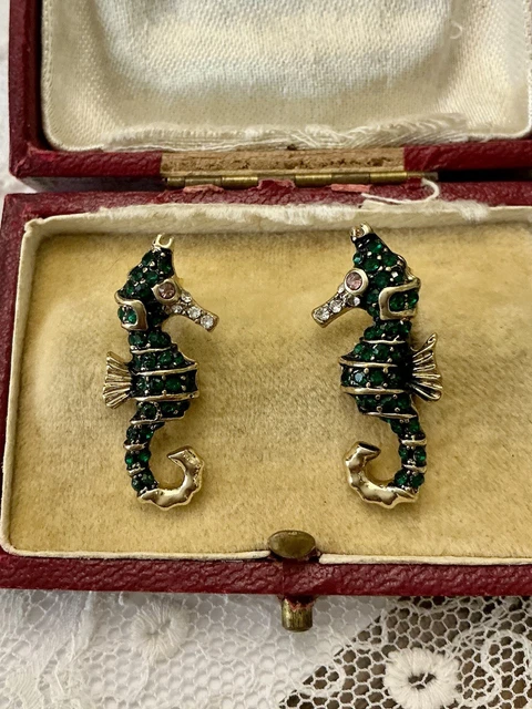 Boucles D'oreilles Dormeuses En Or 18k Rose Et Jais Noir - Époque Victorienne, Poinçon Aigle, Poids 2.3g, Occasion