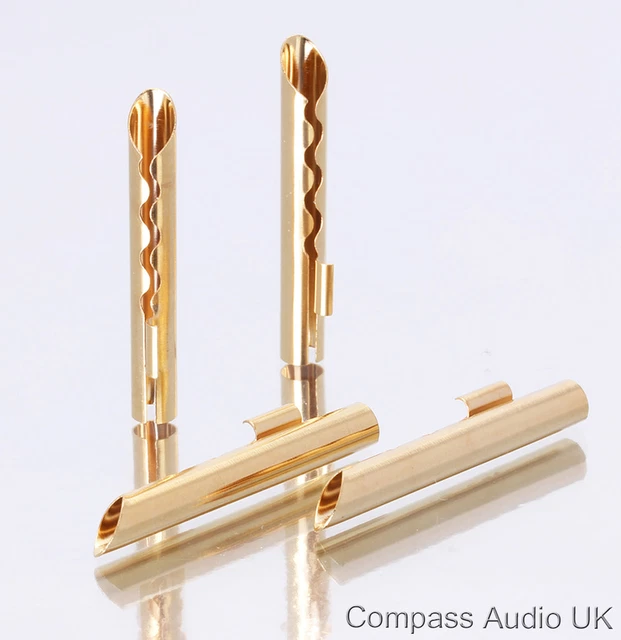 12 Spine Banana BFA Placcate Argento 4mm Per Cavi Altoparlanti - Connettori Tipo Z - Foto 2