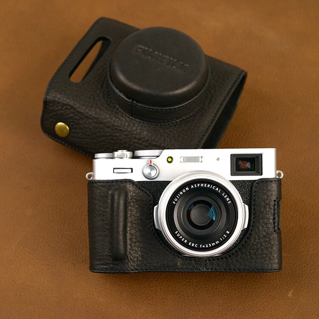 Fit For FUJIFILM X100V Vintage Real Leather Camera Body Full Case Cover Protect