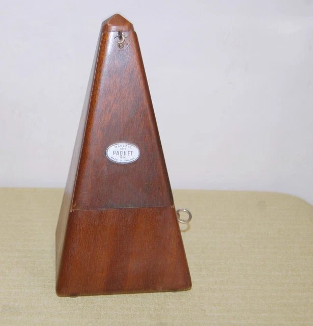 Excellent État.ancien Métronome En Bois . Maelzel .Paquet .Mecanique.fonctionne 4