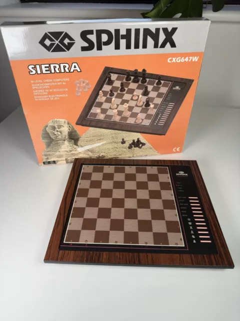 Sphinx Sierra Schachcomputer - CXG647W Vintage 1992 - NUR Brett
