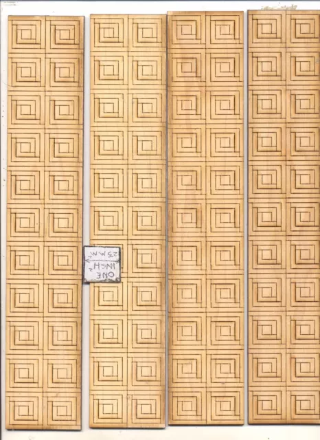 Flooring Pieces - FL7 wooden dollhouse miniature 1:12 scale USA made 88sq.in.