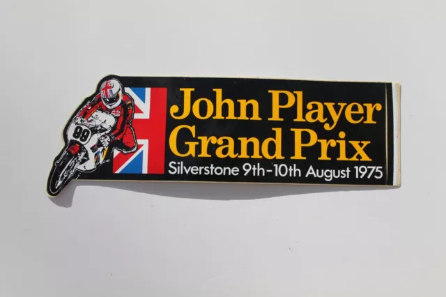 John Player British Grand Prix Bikes 1975 Rare Sticker Mint Condition and Unused