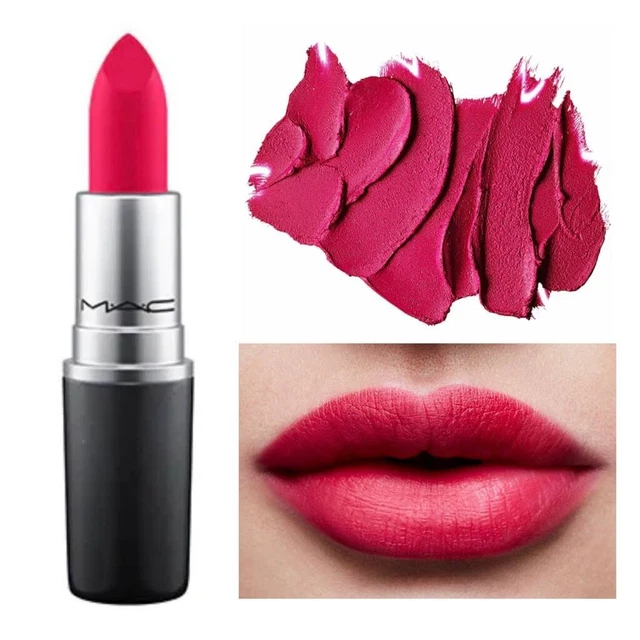 Nuevo lápiz labial mate 100% auténtico MAC cosméticos en caja 701 TODO ENCENDIDO tamaño completo