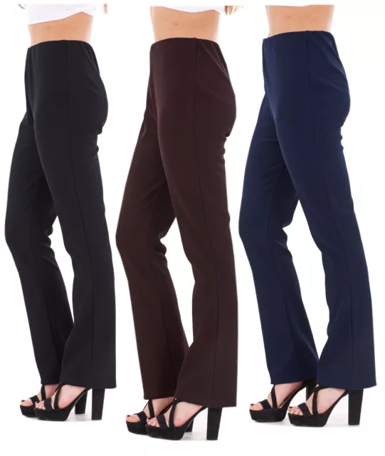 Pantaloni elasticizzati donna donna donna a costine finemente a costine senza marchio taglia 10-26