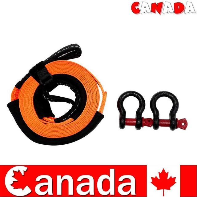 5m 5 Tons Heavy Duty Car Recovery Tow Strap Towing Rope with 2 Tow Hooks