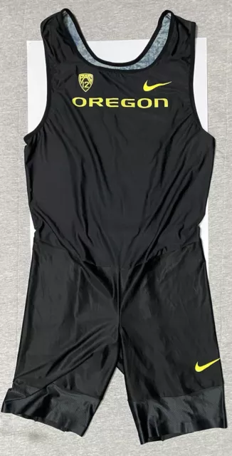 Oregon DUCKS PE Track & Field TEAM ISSUED Nike PAC-12 SPEEDSUIT Singlet Men’s XL