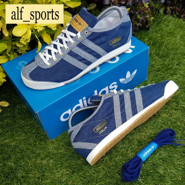 ❤ Scarpe da ginnastica Adidas Originals® Denim Italia SPZL nuove con etichette e autentiche nel Regno Unito taglia 10