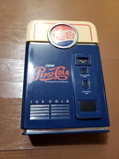 1998 Pepsi Cola Ice Cold Vending Machine Coin Bank