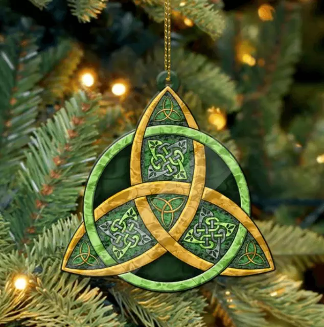 The Triquetra Celtic Knot Flat 2D Acrylic Ornament Christmas Gift Decoration