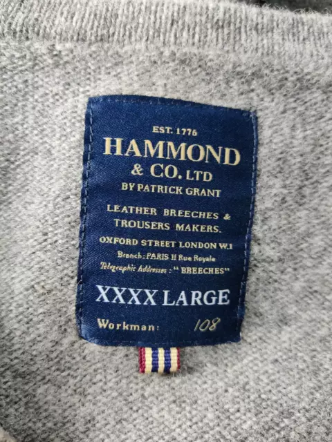MEN HAMMOND & Co 4Xl Grey Nordic Sleeveless Knit Tank Vest Cardigan ...