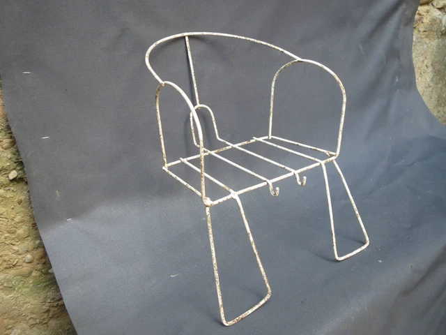 Ancien siège en métal pour vélo,panier en fer,porte-bagage