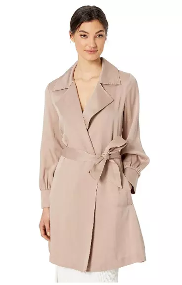 BB Dakota Trench Kiss Tencel Coat Birch Size XS 1174