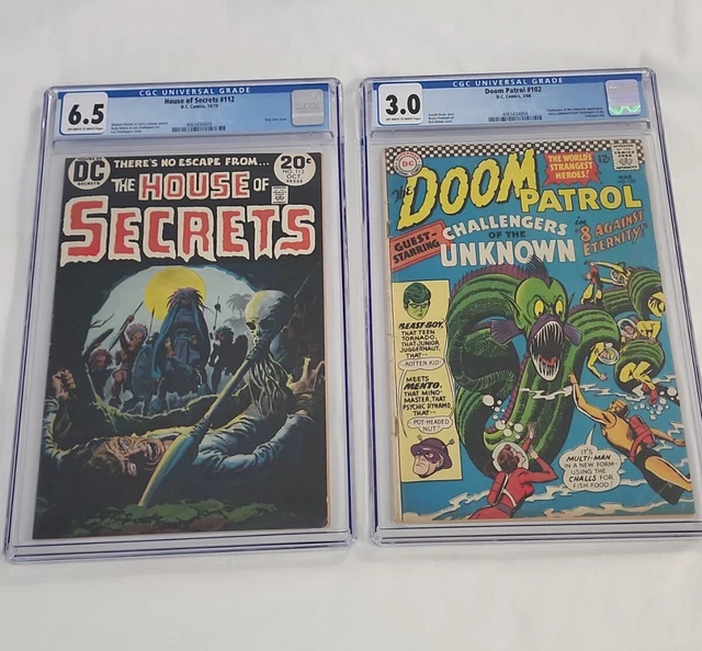 DC Comic Lot Of 2 CGC - Doom Patrol 102 & The House Of Secrets 112