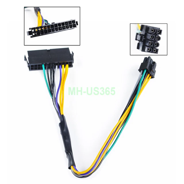 24PIN TO 8PIN ATX Power Supply Adapter Cable for Dell Optiplex 3020