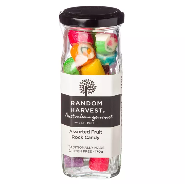 NEW Random Harvest Assorted Fruit Rock Candy 170g