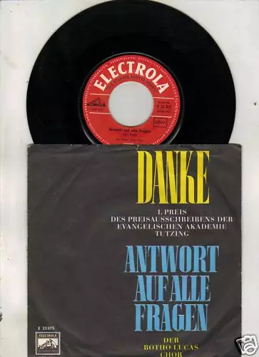 7" Single* Der Botho-Lucas-Chor * Danke + Antwort auf alle Fragen * sehr gut