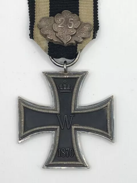 Franco-Prussian War Imperial German Iron Cross Ek2 1870 & 25 Year Cluster Silver