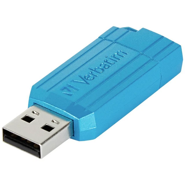 Verbatim USB DRIVE 2.0 PINSTRIPE Clé USB 64 GB bleu 49961 USB 2.0