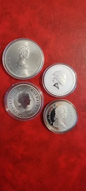 10 Dollar Kanada, 1 Dollar Australien, 1 Dollar Canada, 50 Cents, 4x Silbermünze