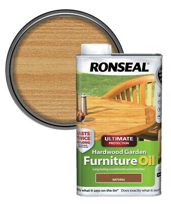 Aceite natural para muebles de jardín de madera dura 1000 ml protección definitiva transparente *Ronseal*