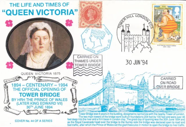 (131382) Tower Bridge Queen Victoria Cubierta Tower Hill 1994