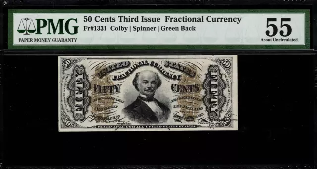 FR-1331 $0.50 Third Issue Fractional Currency - 50 Cents - Graded PMG 55