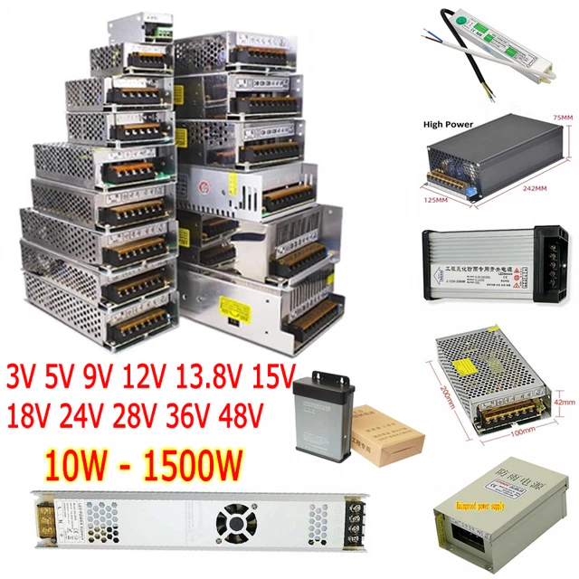 3V/5V/9V/12V/13.8V~48V 10W~3500W DC Regulated Switching Power Supply