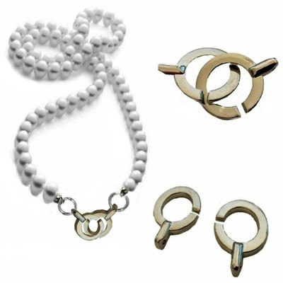 SUPVOX Chiusure di Aragosta Magnetica per Collana Braccialetto Gioielli Creazione Strass Palla Cilindrico 6pcs 