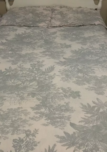 Pottery Barn Matine Toile Blue Full/Queen Duvet 2 Standard Pillow Shams Pottery Barn Matine Toile Blue Full/Queen Duvet 2 Standard Pillow Shams