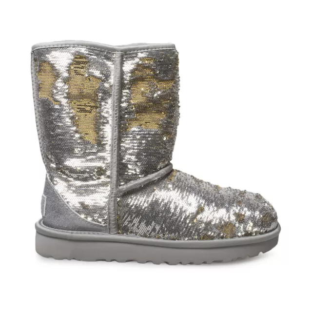 UGG CLASSIC SHORT Cosmos Sequin Silver Gold Leather Women's Boots