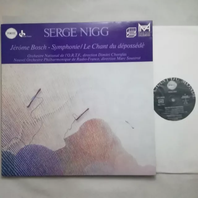 Le Chant du Monde LP LDX 78690: Serge Nigg - Jerome Bosch-Symphonie / Chorafas