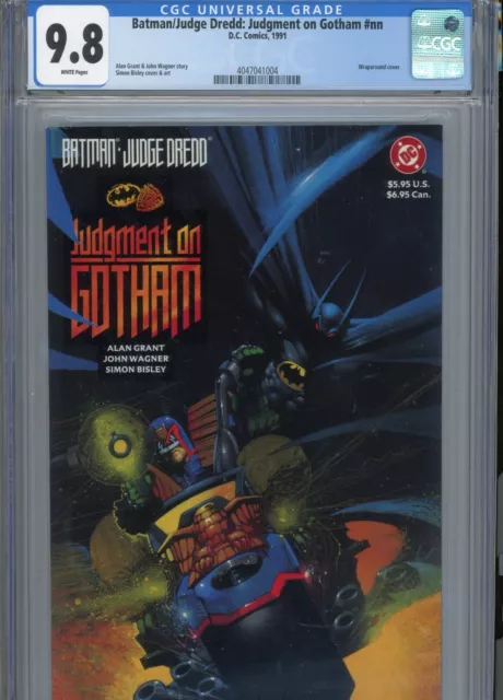 Batman Judge Dredd Judgement On Gotham Mt 9.8 Cgc Bisley Cover And Art White Pag