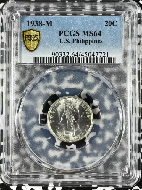 1938-M U.S. Philippines 20 Centavos PCGS MS64 (10 Available) (1 Coin Only)