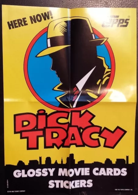 1990 Topps Dick Tracy Trading Cards Promo Poster Nice Walt Disney Co