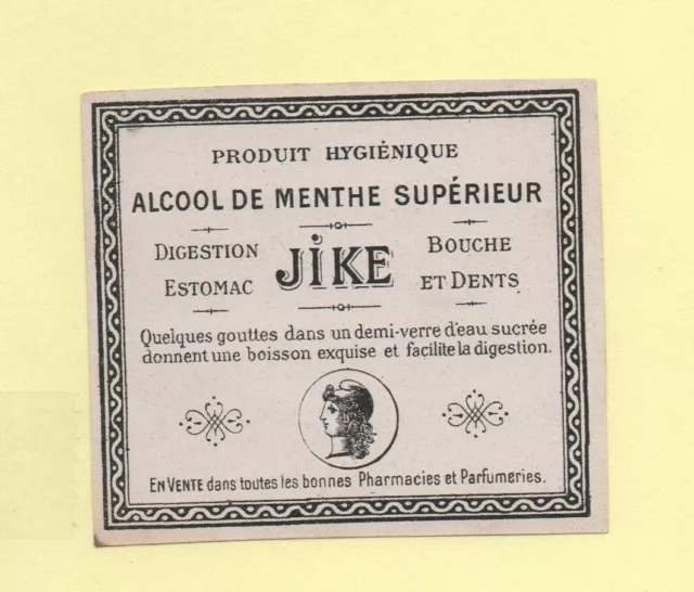 lot 10 étiquettes anciennes alcool de menthe supérieur JIKE