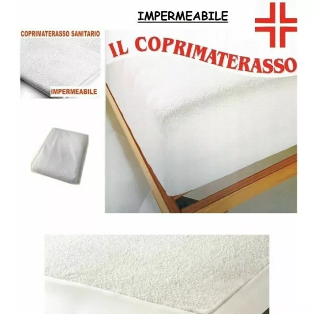 Coprimaterasso impermeabile Irge in cotone e PVC anallergico con angoli maxi