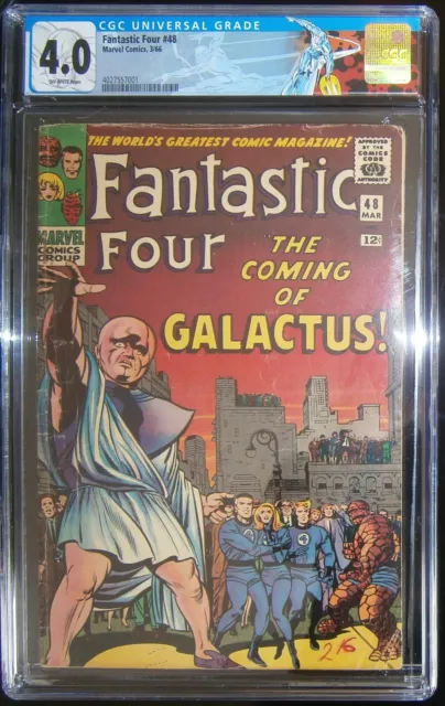 Fantastic Four 48 CGC 4.0 1st Appearance Silver Surfer Custom label CENTS