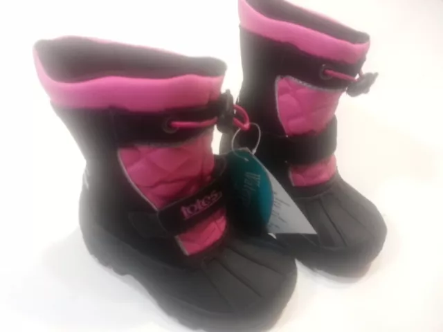 Toddler girls snow boots Shoes casuals totes waterproof size 6 black pink