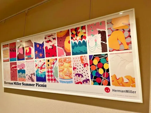 Herman Miller Summer Picnic Poster 2012 15"x42" Steve Frickholm No Frame
