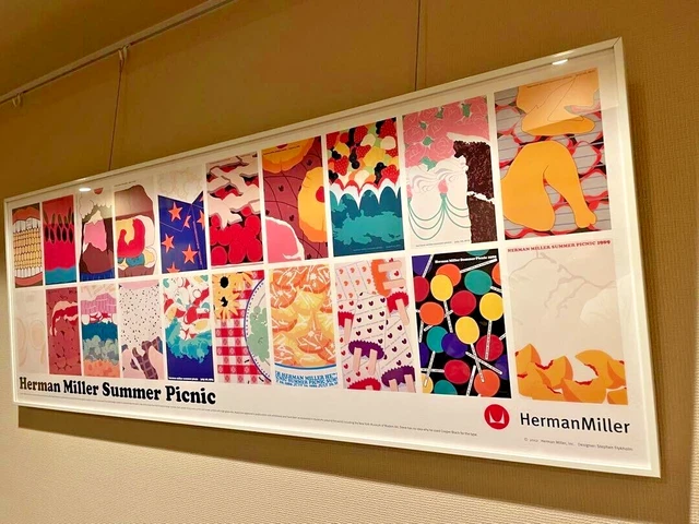 Herman Miller Summer Picnic Poster 2012 15"x42" Steve Frickholm No Frame