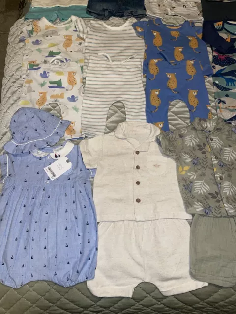 🙂 Paquete masivo de bebés niños 0-3 meses ropa primavera verano todo lo que necesitas 2