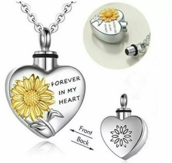 Cremation Jewelry Keepsake Memorial Urn Necklace Ash Holder New "With Me Always"