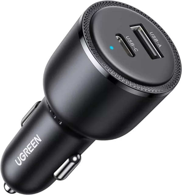 UGREEN USB C Car Charger, PD 20W & QC18W Fast Car Charger Adapter, Dual  Port Min