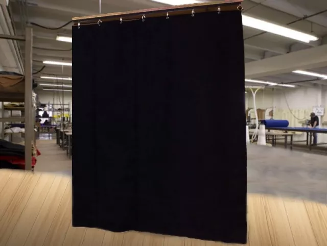 Economy Black Curtain Panel/Backdrop/Partition, 10 H x 4½ W, Non-FR