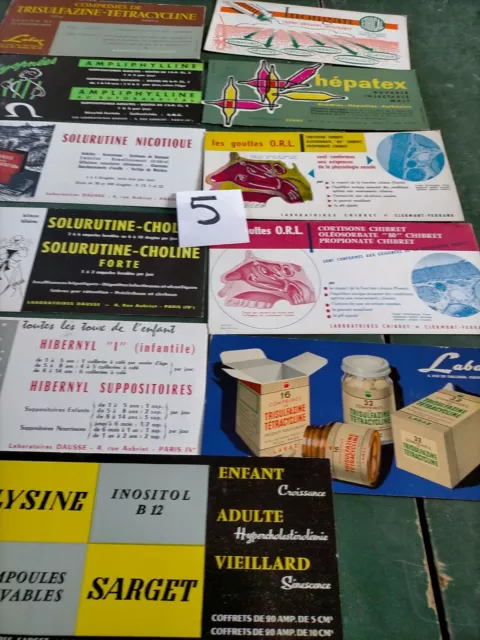 Lot De 10 Anciens Buvards  Pharmaceutiques #CKDB