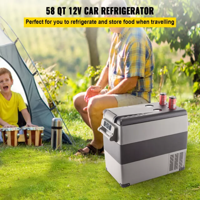 55L Portable Travel Car Refrigerator Freezer Truck Fridge Camping DC 12V 24V 2